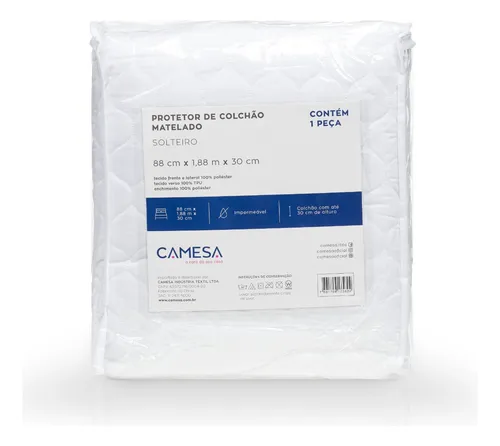 Protetor De Colchão Solteiro Impermeável Matelado Camesa